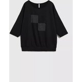 Marisse Black 3/4 Sleeve Sweatshirt | shoptok.hr