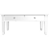 vidaXL Klubska mizica z ogledalom 106x45x45cm inženirski les in steklo | Shoptok.si