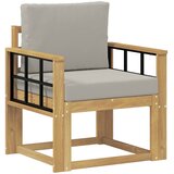 vidaXL 2 Komad Set vanjskih sofa Poliester Bijela i svijetlosiva - Bijela i svijetlosiva Mreža | shoptok.hr