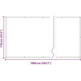  Balcony ekran 110 x 1000 cm Oxford tkanina Pravokutni Krema | shoptok.hr