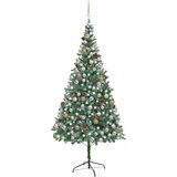  Umjetno osvijetljeno božićno drvce s kuglicama i šiškama 210 cm | shoptok.hr