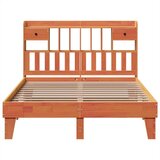  Posteljni okvir brez vzmetnice voščeno rjav 140x190 cm borovina, (21607051) | Shoptok.si
