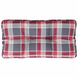 vidaXL Blazina za kavč iz palet rdeča karo 80x40x12 cm, (21413547) Cene