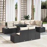  Sjedeća garnitura za vrt 9 kom. Crna poliratan 100 x 55 x 73 cm | shoptok.hr