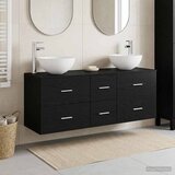  Set ormarića za kupaonicu 3 kom. Crni hrast 49,5 x 35 x 63 cm | shoptok.hr