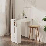 vidaXL Barski stol s policom sjajni bijeli 102 x 50 x 103,5 cm iverica Cijene