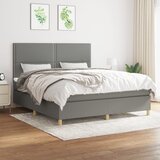 The Living Store Box spring postelja z vzmetnico temno siva 180x200 cm blago - Box Spring Postelja, (21516045) Cene