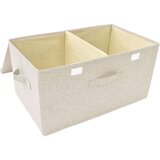  Kutija za pohranu od tkanine 50 x 30 x 25 cm krem | shoptok.hr