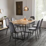 Bessagi Home moderna jedilna miza dave, hrast, črna Cene