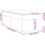vidaXL Box spring postelja z vzmetnico črna 100x200 cm blago | Shoptok.si