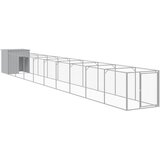  Kućica za pse s igralištem svjetlosiva 110x1017x110 cm čelična | shoptok.hr
