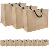  Torbe od jute 50 Prirodna i crna 42 x 33 x 19 cm 100% Jut Slike