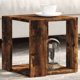 vidaXL Klubska mizica dimljeni hrast 32x32x30 cm inženirski les | Shoptok.si