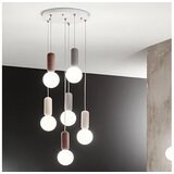  Ondaluce - Visilica na sajli ROCK 6xG9/7W/230V, Ø 35 cm beton/smeđa/siva/bela | Eponuda.com