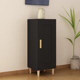 The Living Store Komoda črna 34,5x34x90 cm inženirski les - Komoda, (21663353) Cene