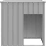  Kućica za pse s krovom svijetlosiva 110x103x109 cm pocinčani čelik | shoptok.hr