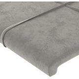  Uzglavlje s ušima svjetlosivo 183x16x118/128 cm baršunasto | shoptok.hr