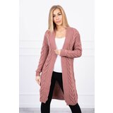 Kesi Cardigan sweater braid dark pink Cijene
