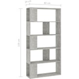 Ormarić za knjige / pregrada boja betona 80x24x159 cm drveni | shoptok.hr