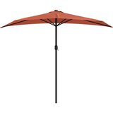 Balkonski suncobran terakota 270 x 144 x 222 cm polukružni | Shoptok.si