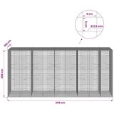  Gabion s žicom debljine 3 5 mm i mrežom 5x5 cm 450x100x200 cm - 100 cm 200 cm 450 cm | shoptok.hr