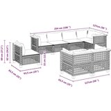 vidaXL 8-dijelni set vrtnih sofa od poliratana s jastucima bež | shoptok.hr