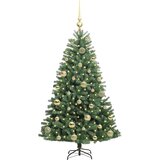  Umjetno božićno drvce s nogom Zelena 120 cm PVC i metal | shoptok.hr