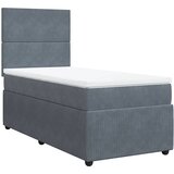Box spring krevet s madracem tamnosivi 100x200 cm baršunasti | shoptok.hr