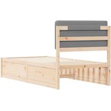  Posteljni okvir z oblazinjenim vzglavjem Svetlo siva, (5000101519) | Shoptok.si
