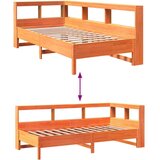  Krevet s regalom za knjige bez madraca 100 x 200 cm od borovine | shoptok.hr
