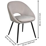 Eglo 424121 - Trpezarijska stolica GUAGUA 80x56 cm siva | Eponuda.com