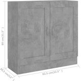 Ormarić za knjige boja betona 82,5x30,5x80 cm konstruirano drvo | shoptok.hr