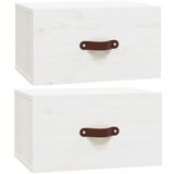 Maison Chic Stenski Dvo delni komplet Nočne omarice - Nočne mize bela 40x29,5x22 cm, (21688576) Cene