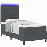  LED Box Spring Krevet Tamno siva i bijela 80 x 200 cm | shoptok.hr