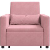 SOFA na razvlačenje Singl s kotačima Svijetlo ružičasta Baršun | Eponuda.ba