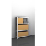 eurokraft pro Privijačeni regal za velike obremenitve, svetlo siva RAL 7035, višina regala 1500 mm, osnovni regal, širina x globina 1000 x 300 mm | Shoptok.si