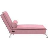  Masažna počivaljka s valjkastim jastukom ružičasta baršunasta | shoptok.hr