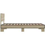  Okvir za krevet boja hrasta 90x190 cm konstruirano drvo i metal | shoptok.hr