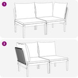  2 kom. Vrtni Lounge Set s Jastučićima Prirodna | shoptok.hr