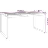  Vrtna garnitura - 5-dijelni vrtni blagovaonski set od bagremovog drva i metala - Dužina stola 160 cm 4 | shoptok.hr
