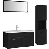  Set kupaonskog namještaja od iverice crni | shoptok.hr