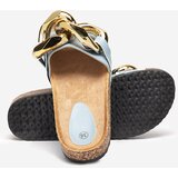 Resti Ladies' blue slippers with Sofig- Footwear decoration | Shoptok.si