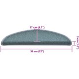  Prostirke za stepenice 30 kom 56x17x3 cm morsko plave poluokrugle | Shoptok.si