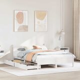  Okvir kreveta bez madraca bijeli 135 x 190 cm masivna borovina | shoptok.hr
