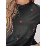 DStreet T-shirt damski oversize w serca ROMAFINA czarny | shoptok.hr