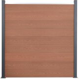  Set panela za ogradu smeđi 180x186 cm WPC | shoptok.hr