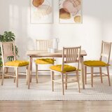 vidaXL Jastučići za sjedenje 4 pcs Svijetlo žuta 40 x 40 x 6 cm | shoptok.hr