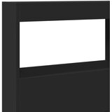 vidaXL Ormarić za uzglavlje s LED svjetlima crni 140 x 17 x 102 cm | shoptok.hr