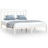  Posteljni okvir bel iz trdnega lesa 160x200 cm, (20708174) | Shoptok.si