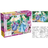 Lisciani Disney Pepeljuga 2 u 1 maxi puzzle od 150 dijelova i bojanka 70x50cm - Lisciani Cijene